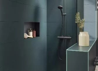 tablette étagère NOIRE porcelaine faience SALLE DE BAIN