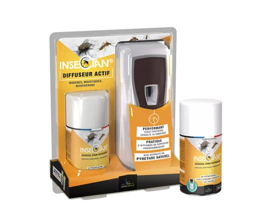 Diffuseur actif + aérosol anti‑insectes Insectan – Lodigroup