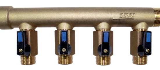Collecteur laiton avec vannes de sortie | MF3/4 M1/2