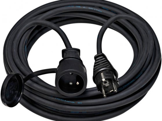 Rallonge électrique  | HO7RN-F 3G1.5 | fiche droite, prise droite à clapet | 10m | Brennensthul