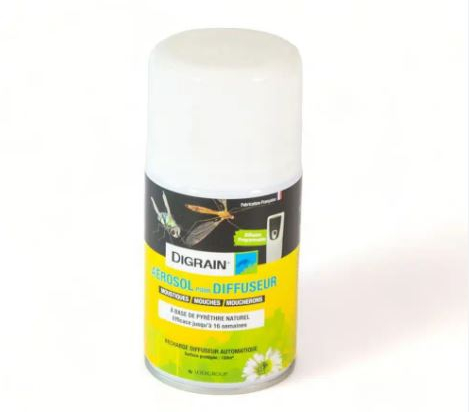 Recharge aérosol pour diffuseur actif contre les moustiques et mouches | Insectan | Lodigroup