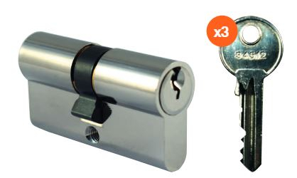 Cylindre de sécurité Neptune en laiton 3 clés - Impar