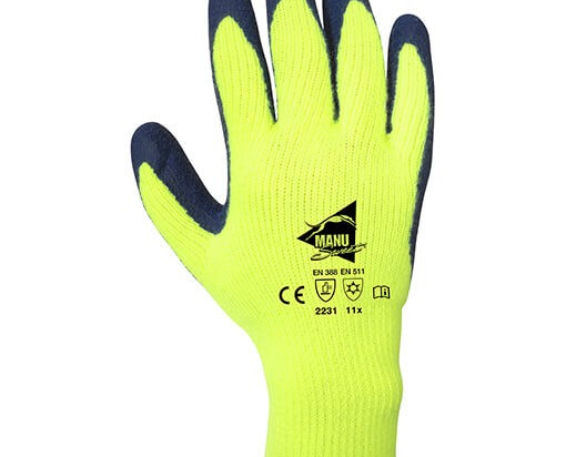 Gants antifroid en latex polycoton | Manusweet