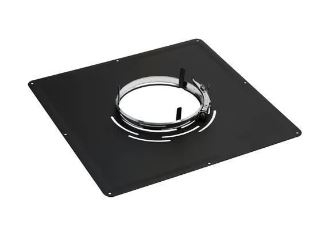 Plaque de propreté carrée pour raccord poêle tubage | Ten