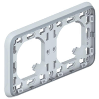 Support plaque étanche 2 postes horizontaux | Plexo composable IP55 | LEGRAND