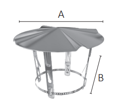 Chapeau chinois inox TEN — chapeau de cheminée inox durable