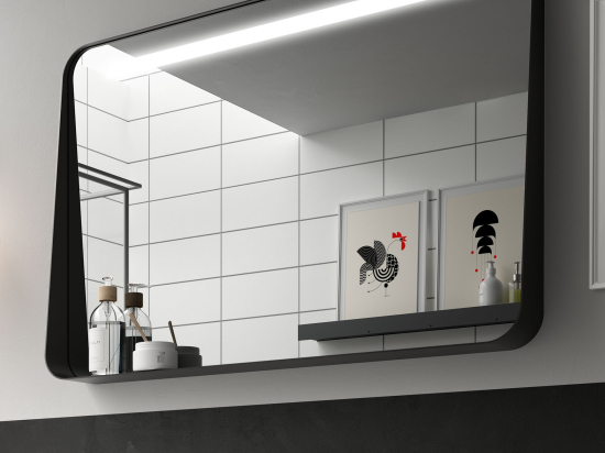 Miroir rectangulaire avec bandeau de couleur | Apolo | Salgar