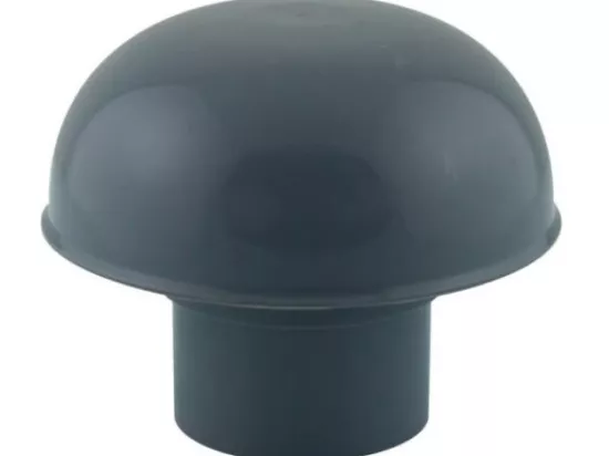 Chapeau de ventilation ardoise ave grille D100 - Interplast