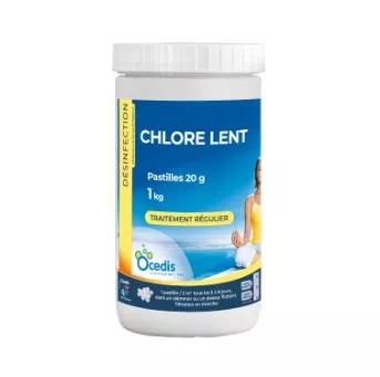 Chlore lent pastille 20g - Ocedis 1kg