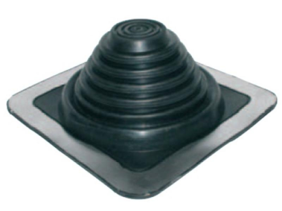 Manchon flexible Pipeco noir Ten – Embase carrée | Étanchéité toiture conduit fumée