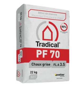 Chaux grise formulée | Tradical PF70 de classe FL A 3.5 | Tradical