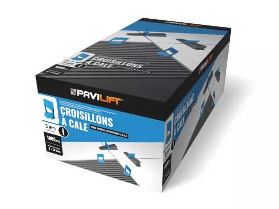 Croisillons autonivelants à cale en I 3 mm | Pavilift (carton de 1000)