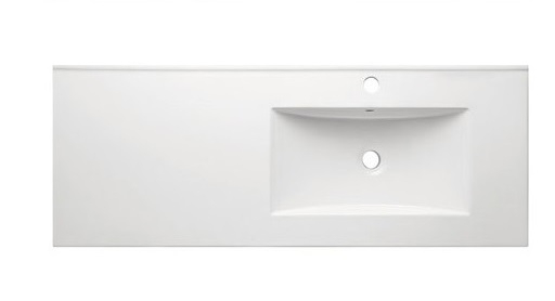 Plan vasque en céramique à poser | Excentré à droite | Oze by Ottofond