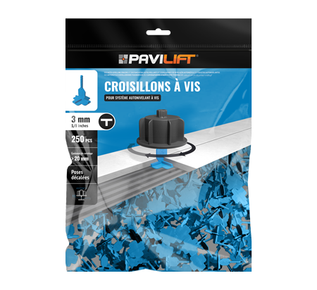 Croisillons autonivelants en T | 3 mm | Pavilift