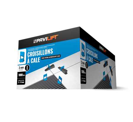 Croisillons autonivelants à cale en I | 3 mm | Pavilift