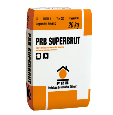 Enduit monocouche | semi allégé grain fin | Superbrut | Prb