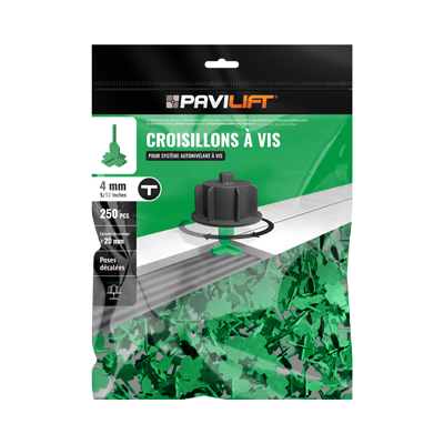 Croisillons autonivelants en T | 4 mm | Pavilift