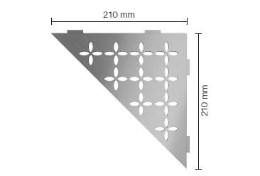 Tablette Floral | SHELF-E-S1 210 x 210 mm | Schluter