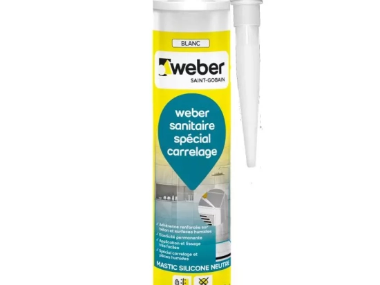 Mastic silicone sanitaire | Weber sanitaire spécial carrelage | WEBER