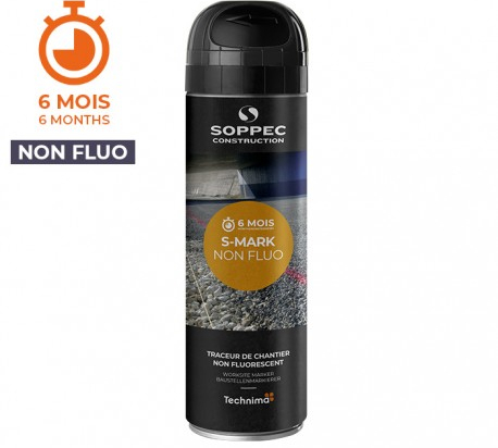 Bombe traceur de chantier | Non fluorescent Noir | SOPPEC
