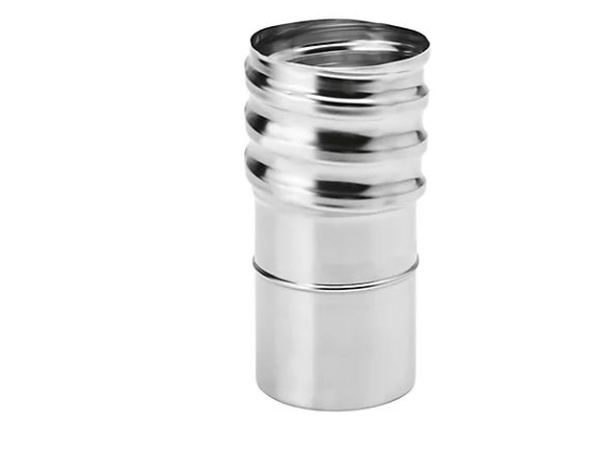 Adaptateur inox à visser pour tubage poêle granulé | Mâle - Diamètre 80 | Ten