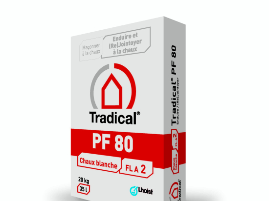 Chaux blanche aérienne formulée | Tradical PF80 de classe FL A 2 | Tradical