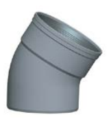 Coude PVC | MF 30° | CR4 |  Dyka