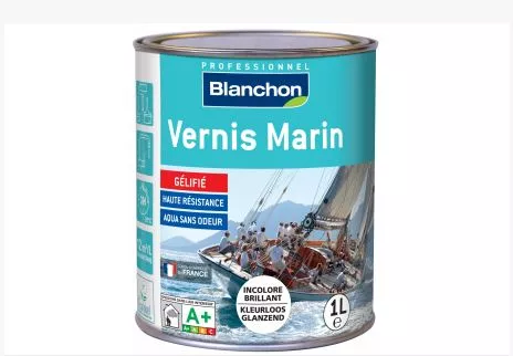 Vernis marin satiné incolore 1L Blanchon