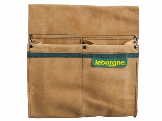 Poche double en croute de cuir | LEBORGNE