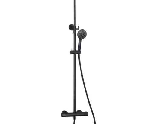 Colonne de douche ronde Ruby noir mat Paini