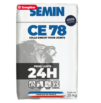 Enduit à joint | Prise lente 24H  | CE78 | Semin