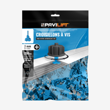 Croisillons autonivelants en X | 3 mm | Pavilift