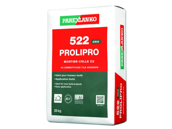Mortier-colle amelioré | Prolipro 522 | Parexlanko
