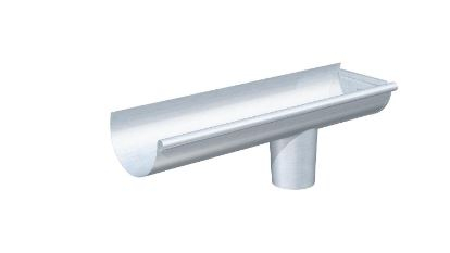 Embout demi-rond à talon avec naissance | Zinc naturel | 250mm - 80 mm | Rheinzink