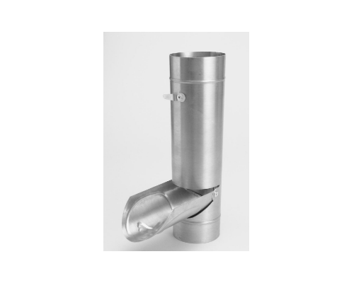 Récupérateur d'eau zinc naturel avec grille | Diamètre 80 | Rheinzink