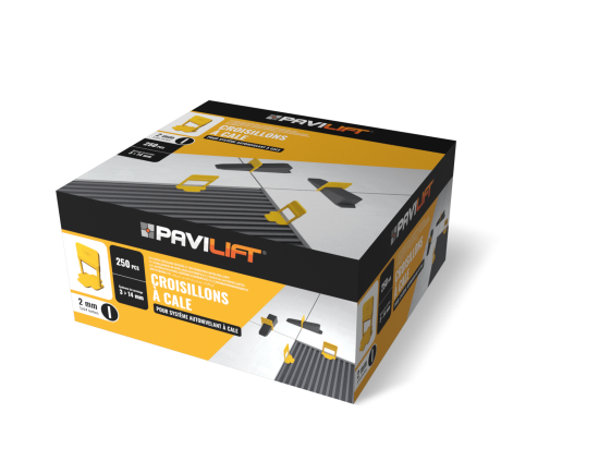 Croisillons autonivelants à cale en I | 2 mm | Pavilift