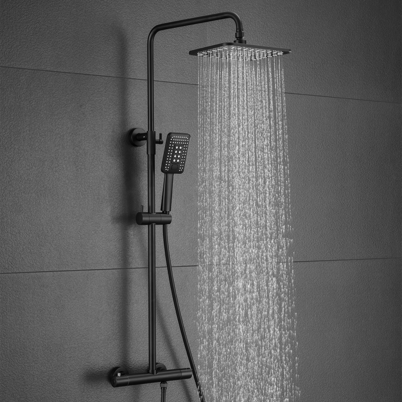 Colonnes de douche à panneau central en trois matériaux