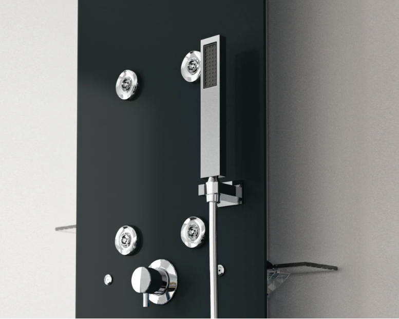 Colonne de douche hydromassante en verre AQUAGLASS KINEDO