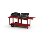 Mixte barbecue - plancha | Mendy-Alde pure grill acier | LE MARQUIER