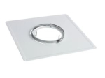 Plaque de propreté carrée pour raccord poêle tubage | Ten