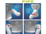 Pipe WC coudée extensible universelle - Regiplast