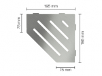 Tablette Wave | SHELF-E-S2 195 x 195 mm | Schluter