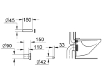 Garniture de raccordement WC - Grohe