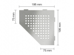 Tablette Square | SHELF-E-S2 195 x 195 mm | SCHLUTER