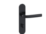 Poignée | Ensemble sur plaque | LOGIO ONYX | Noir mat | Vachette