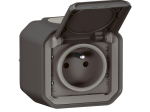 Prise étanche 2P+T avec éclips de protection 16A Plexo complet IP55 | Legrand