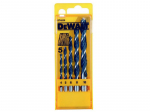 Coffret de 5 mèches à bois | 3 pointes | Dewalt
