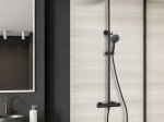 Colonne de douche ronde Ruby noir mat Paini
