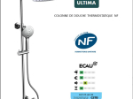 Colonne de douche thermostatique Ultima NfC3 chromé Paini
