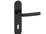 Poignée | Ensemble sur plaque | LOGIO ONYX | Noir mat | Vachette